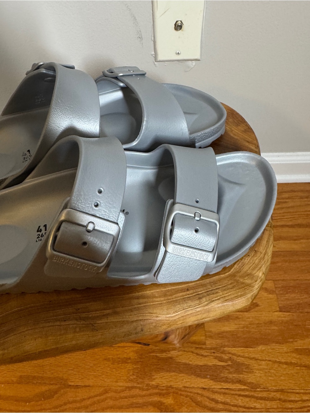 Birkenstock Arizona EVA metallic silver Women's Sandals EU 41 Sz. 10 - Picture 12 of 12